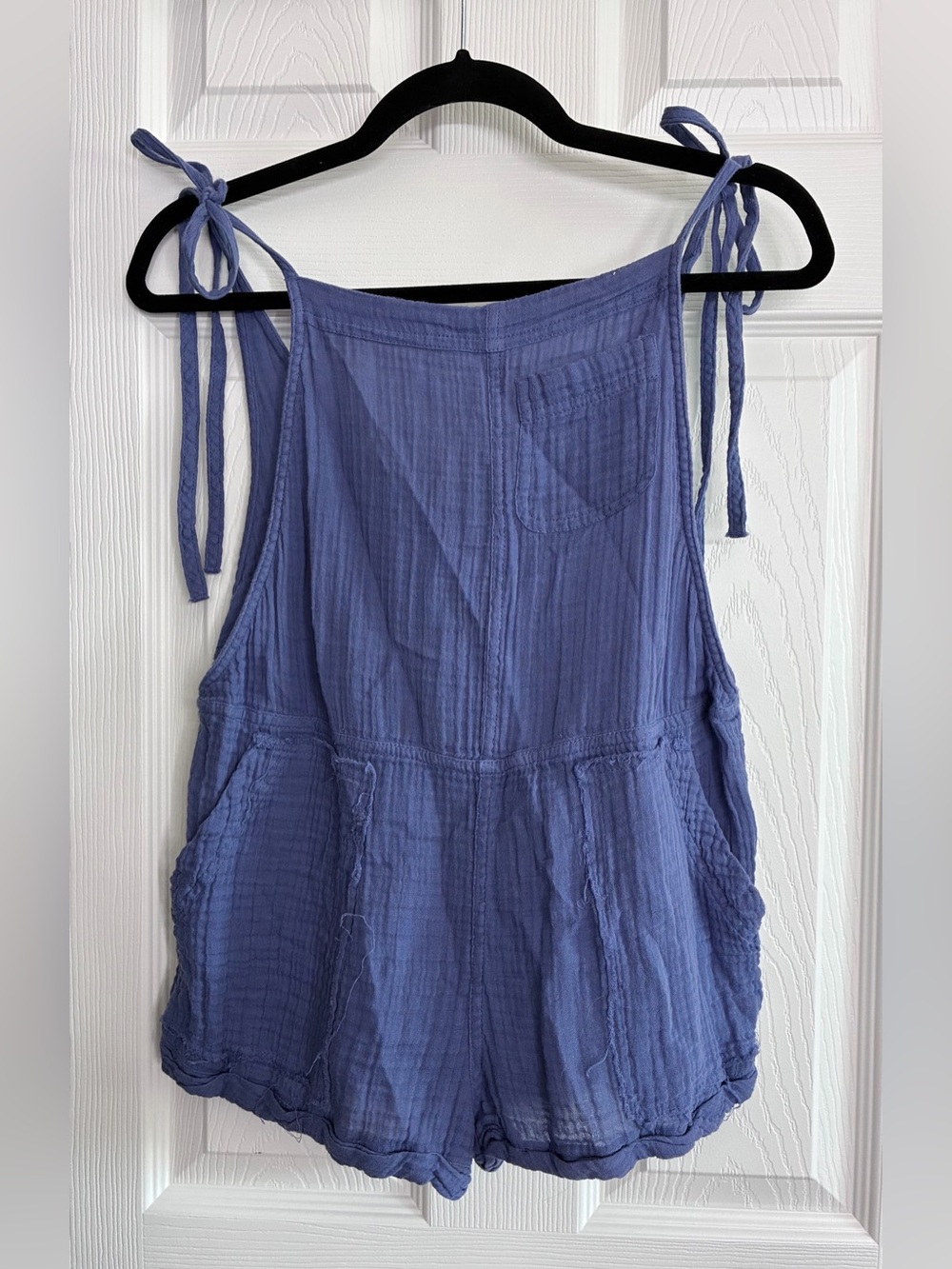 Abercrombie & Fitch Lavender Blue Tie-Shoulder Romper